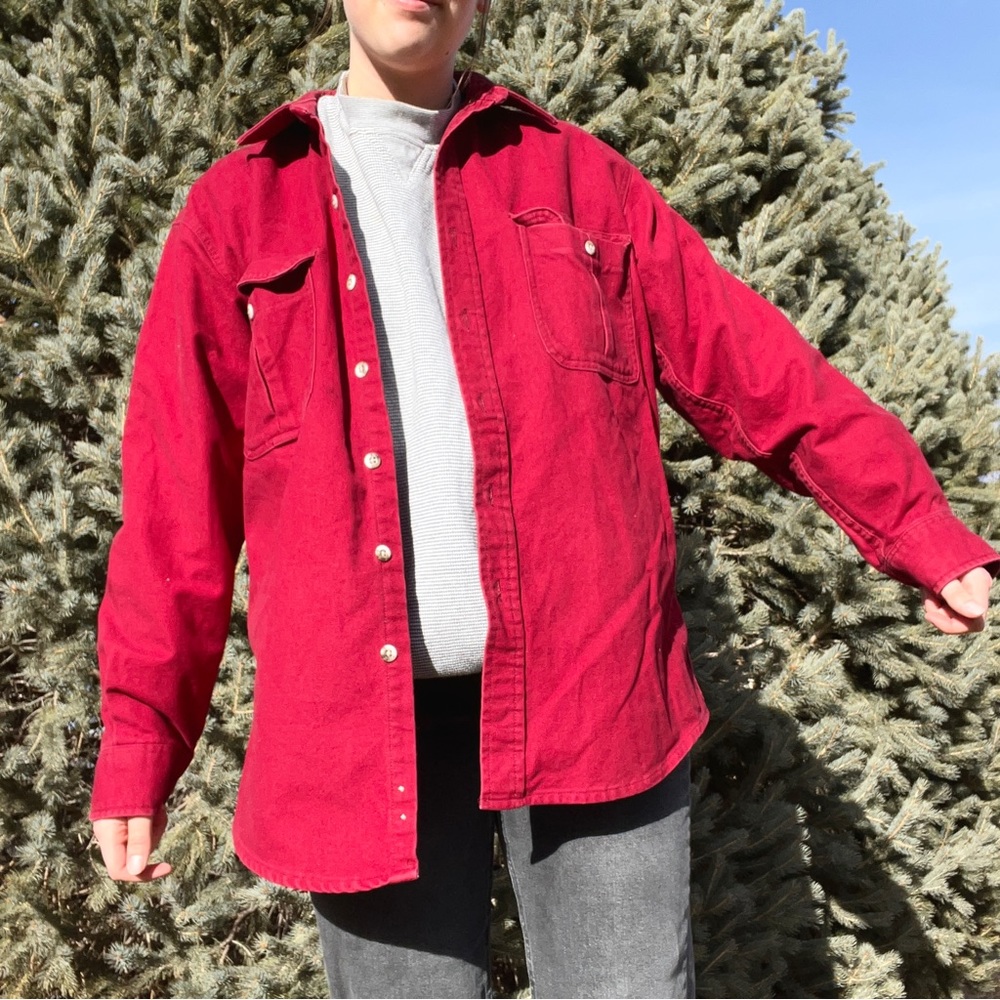 Cabela’s Red Button Up Flannel - image 1